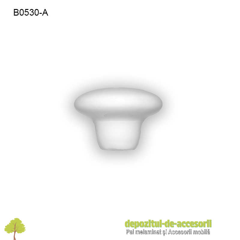 Buton ceramic alb B0530-A Ø35mm